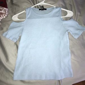 Light Blue cold shoulder f21 top PERFECT CONDITION